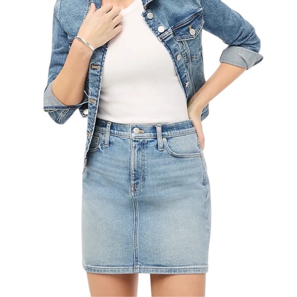 J. Crew Factory Denim Mini Skirt in Classic Blue - Picture 1 of 6